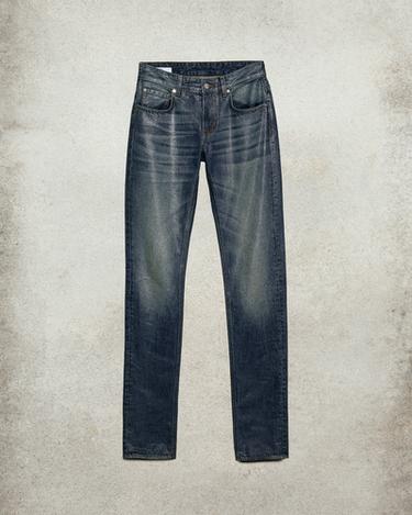 JEANS SLIM ローライズ ワックスフィニッシュ LUDOVIC DE SAINT SERNIN x ZARAブルーZaraのJEANS SLIM ローライズ ワックスフィニッシュ LUDOVIC DE SAINT SERNIN x ZARA - ブルー 