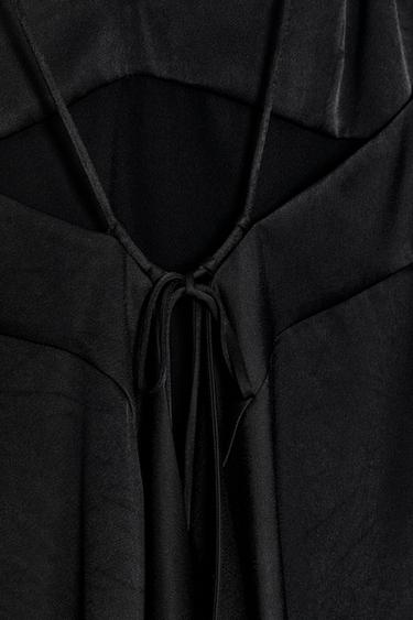 ASYMMETRIC SATIN CAMISOLE TOP - Black by Zara - Image 10
