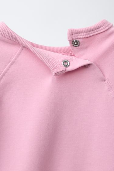 EMBROIDERED TOWELLING SWEATSHIRT AND JOGGERS SET - Pink by Zara - Image 3