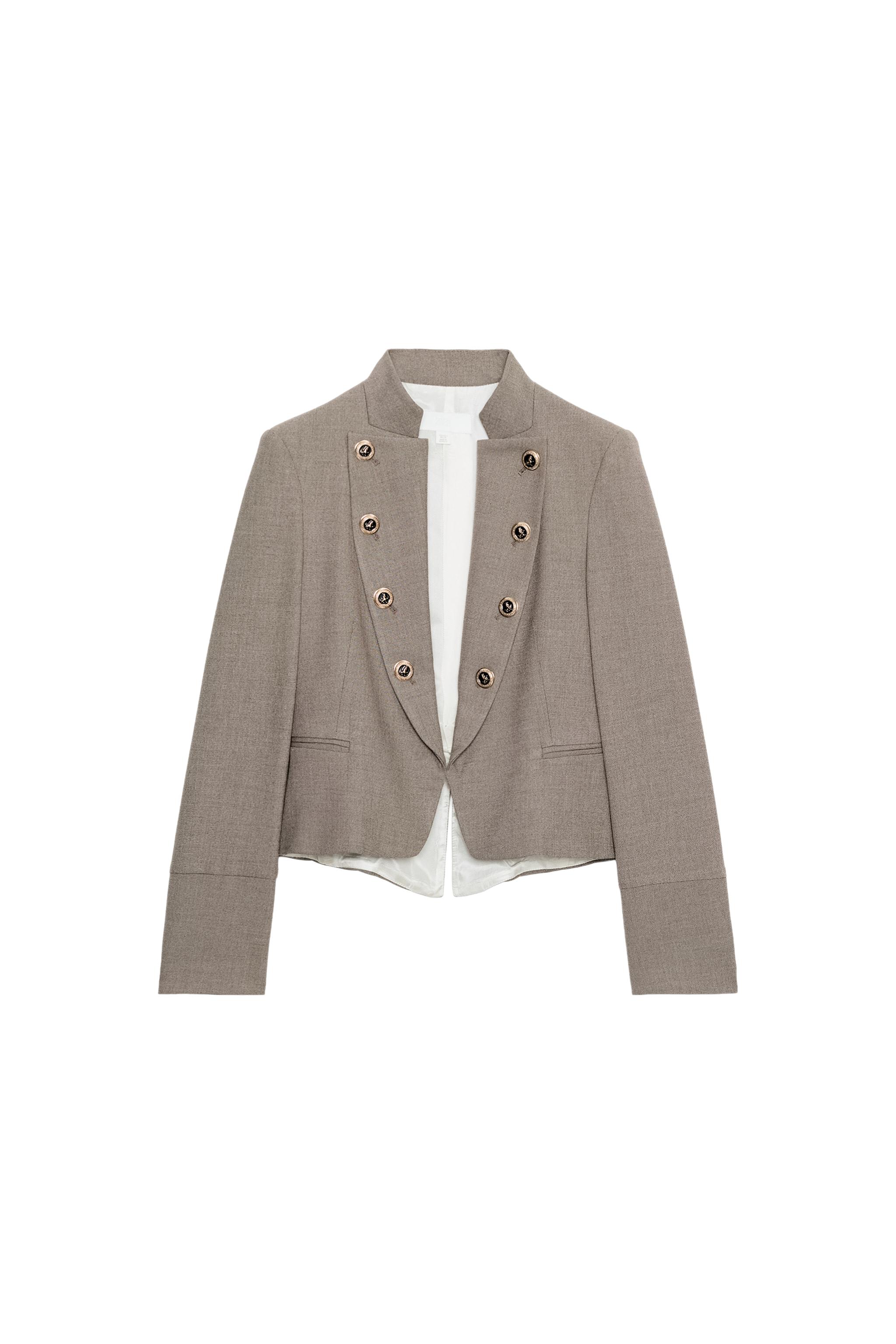 ボタンフラップ付きテーラードブレザー - ゴールデンブラウン | ZARA