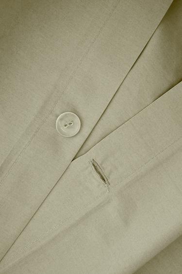 BETTBEZUG BAUMWOLLPERKAL (FADENDICHTE 300) - Grün meliert von Zara