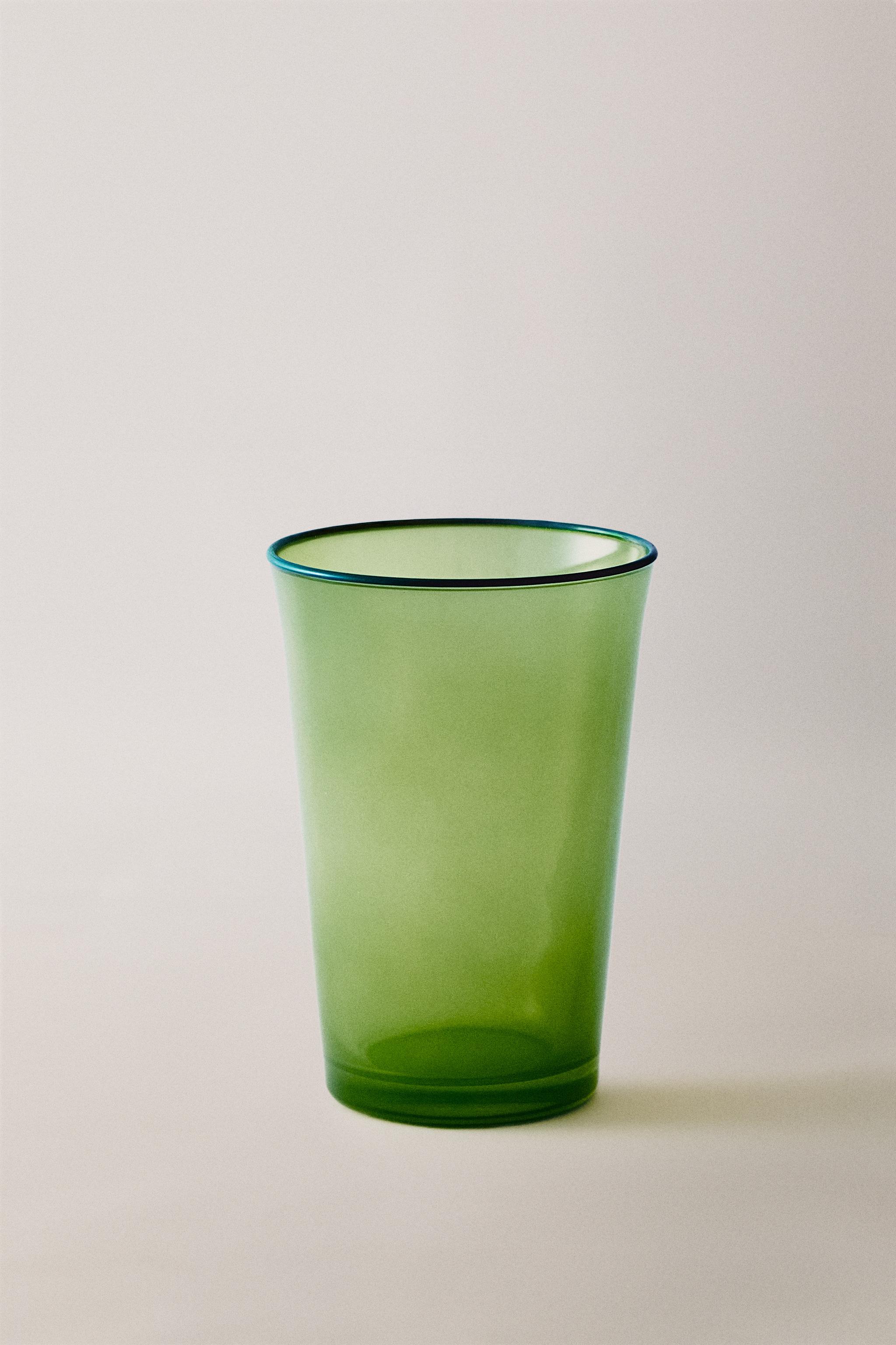 COLOURED GLASS TUMBLER — Green