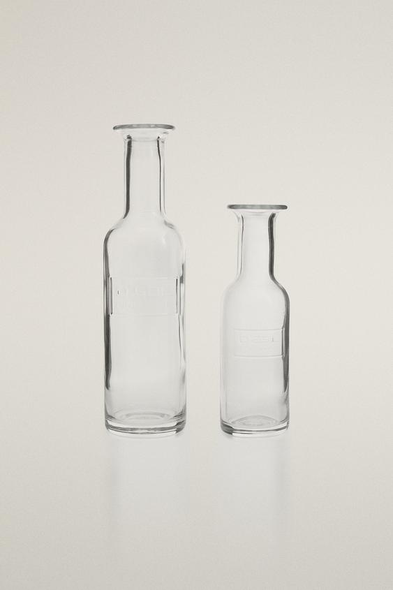 NARROW NECK GLASS BOTTLE - Transparent by Zara - Image 0