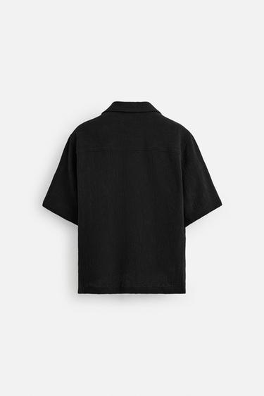 CHEMISE RELAXED FIT JACQUARD - Noir de Zara - Image 7