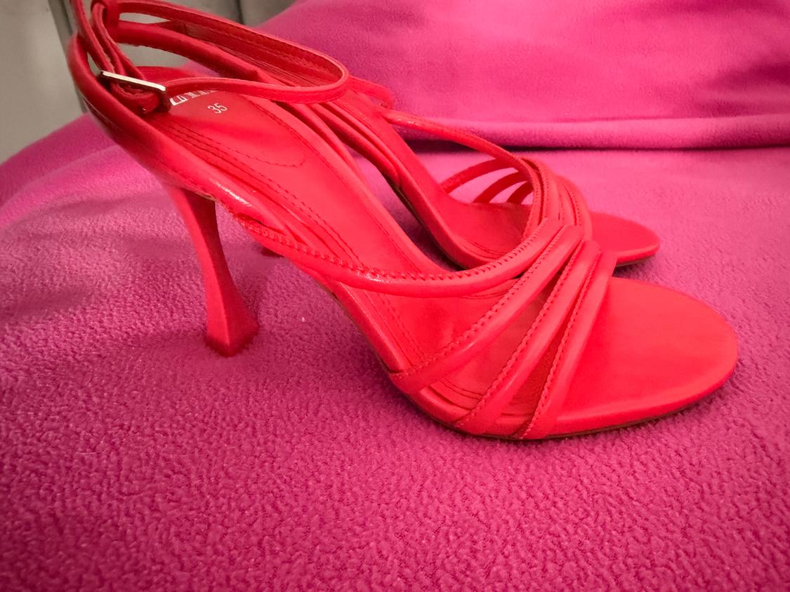 STRAPPY HIGH-HEEL LEATHER SANDALS - Image 2