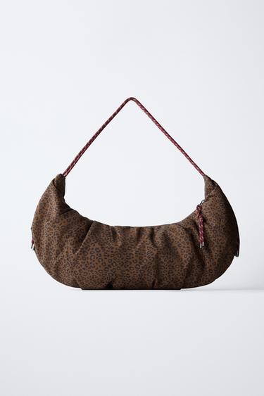 SAC SHOULDER EN NYLON ANIMAL PRINT - Marron de Zara - Image 0