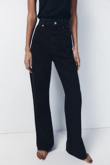 JEAN TRF COUPE LARGE TAILLE HAUTE - Noir de Zara - Image 1