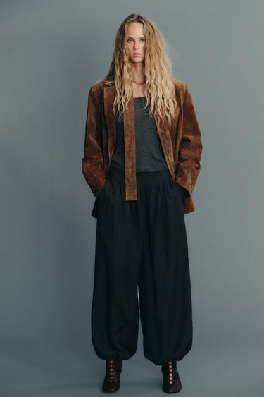 Zara FLOWY BALLOON PANTS - Black - Image 0