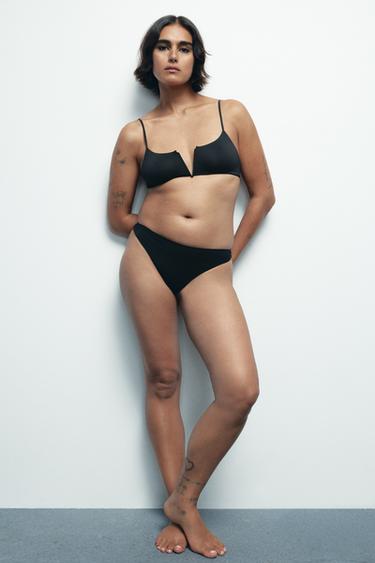 SHAPING BRA WITH POLYAMIDE - Black by Zara