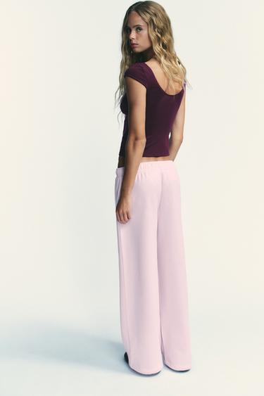 TOP LYOCELL DENTELLE - Violet de Zara - Image 3
