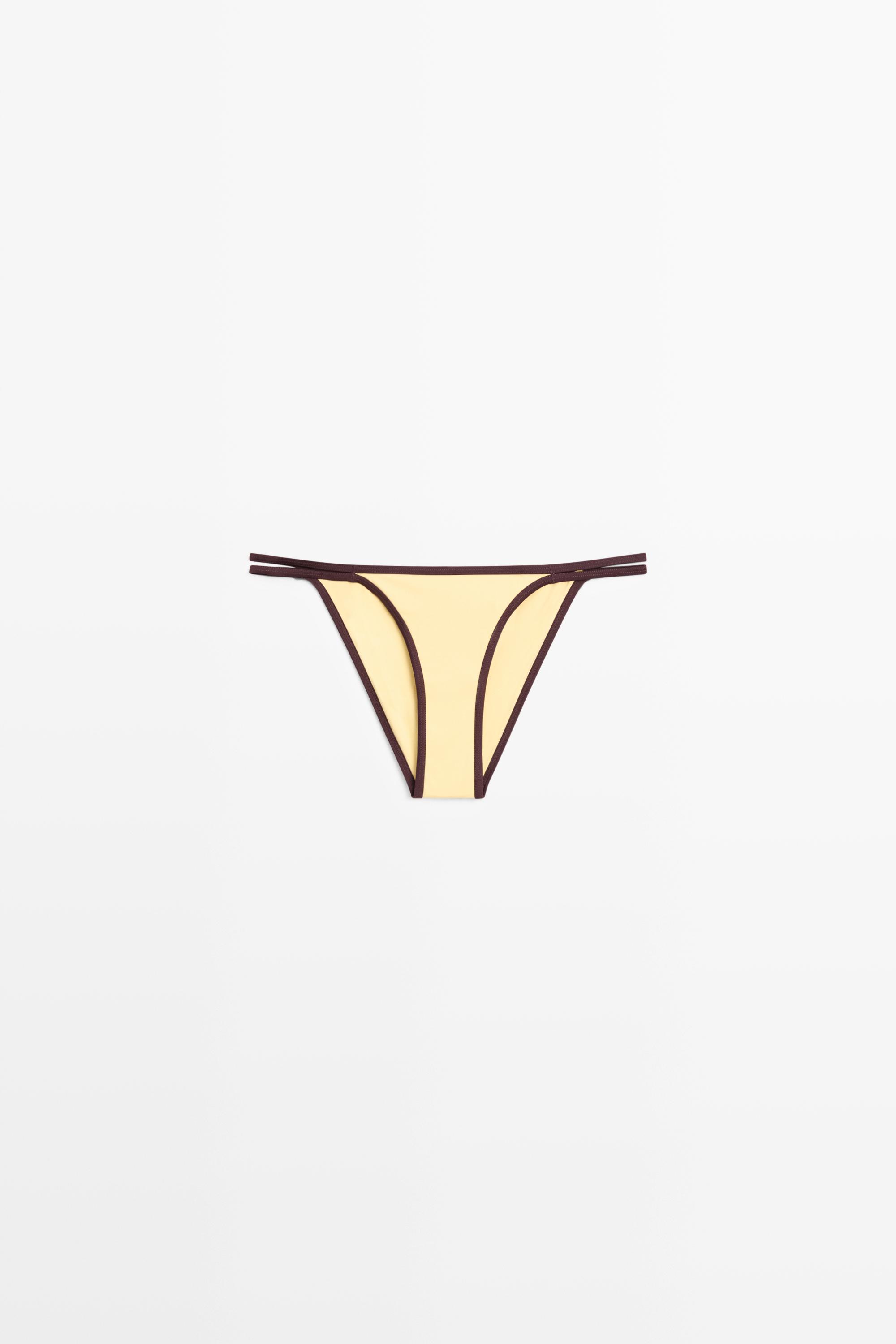 Contrast bikini bottoms — Yellow