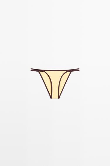 Braguita bikini contraste - Amarillo de Zara - Imagen 0