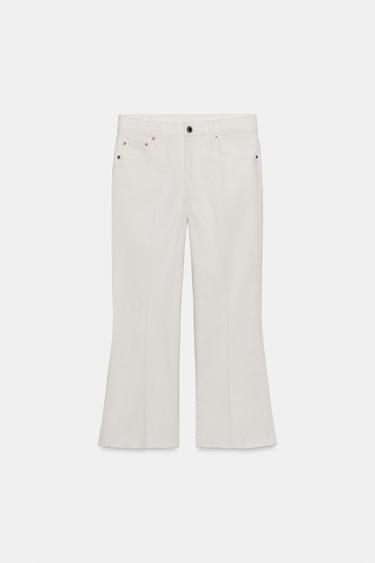 JEAN ZW COLLECTION CROPPED FLARE TAILLE MOYENNE - Blanc de Zara - Image 6