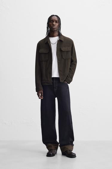 SOBRECAMISA TEXTURA - Marrón claro de Zara - Imagen 0