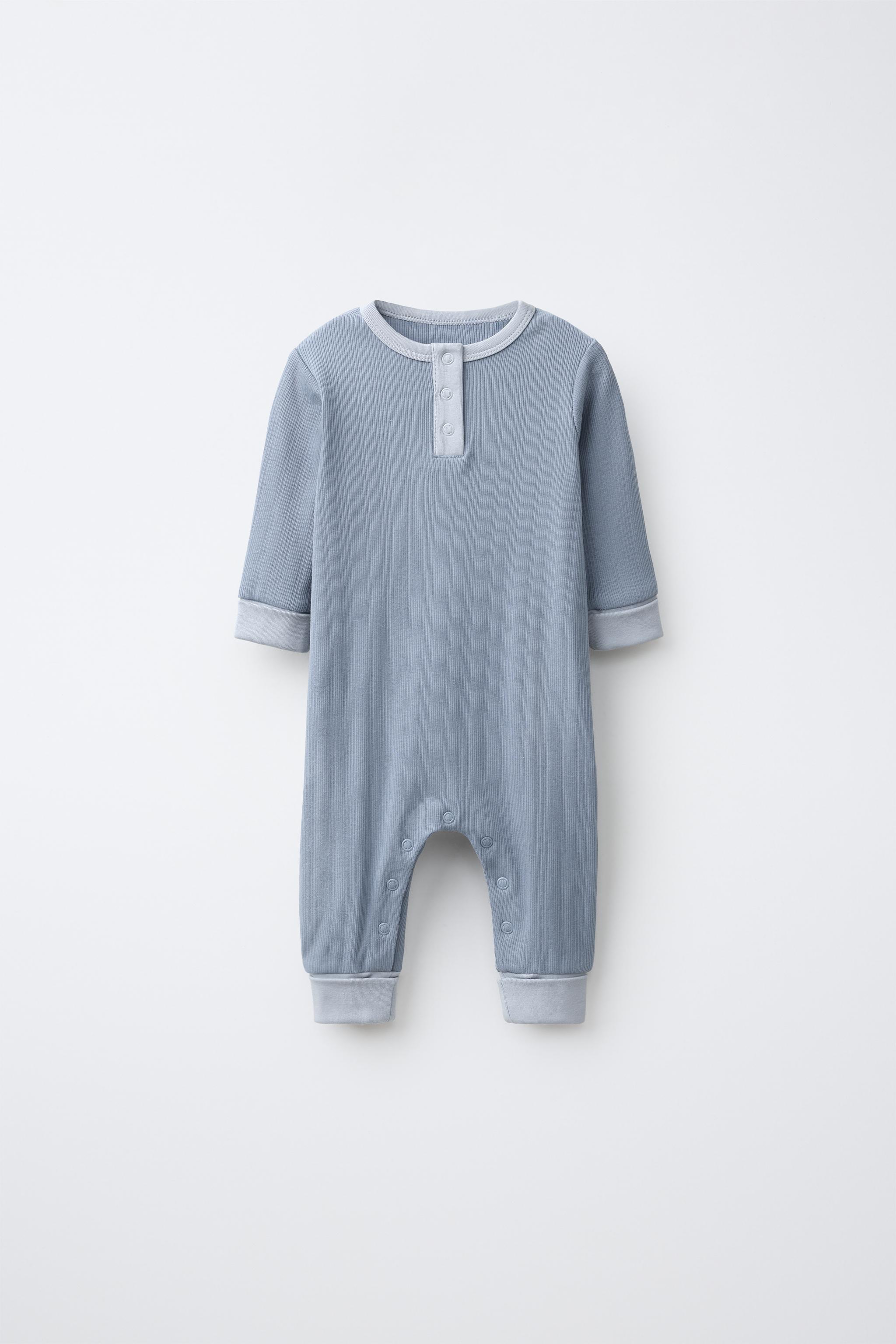PLAIN SLEEPSUIT — Blue