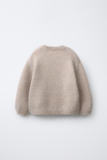 PLAIN KNIT JUMPER - Beige by Zara - Image 1