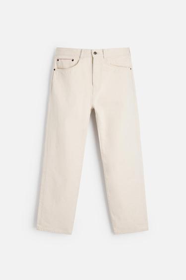 SLIM FIT JEANS - Oyster-white by Zara