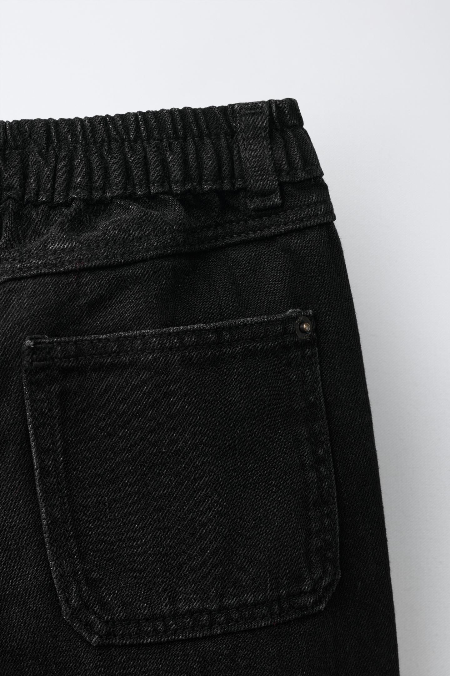 Детские джинсы Zara Baggy, цвет: Чёрный — фото 4