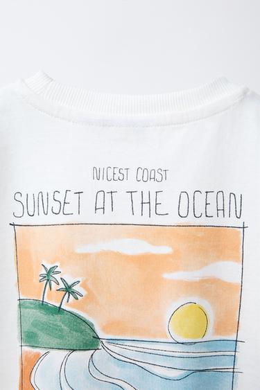 LANDSCAPE PRINT T-SHIRT - White by Zara - Image 3