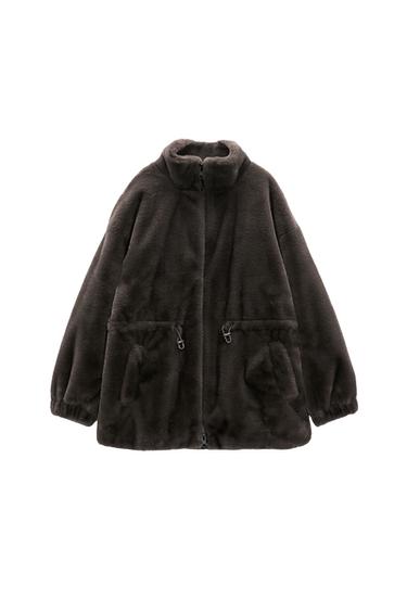 FAUX FUR CARDIGAN