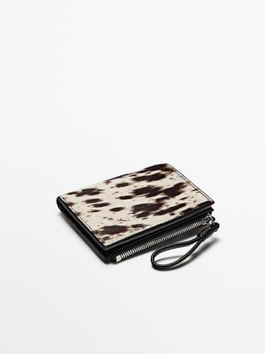 Zara Animal print leather wallet - White