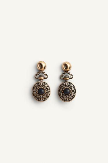 BRINCOS DE PEÇAS LIMITED EDITION - Ouro-envelhecido da Zara