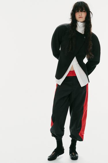 Zara 蓬鬆感雙排扣西裝外套 - 黑色