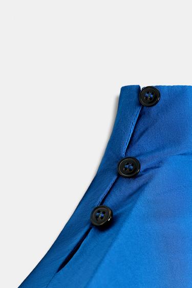 BLOUSE DRAPÉE - Bleu / Gris de Zara - Image 8