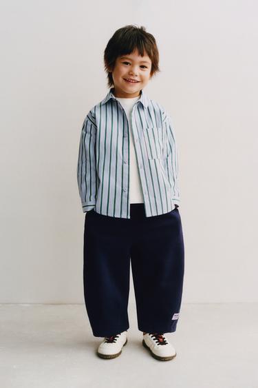 STRIPED SHIRT - Blue / Green by Zara