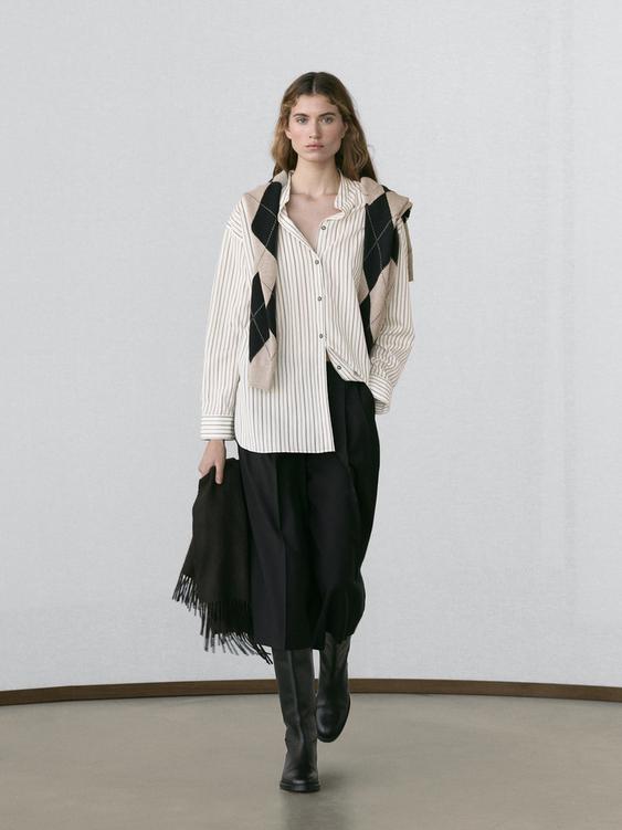 Striped flowing shirt