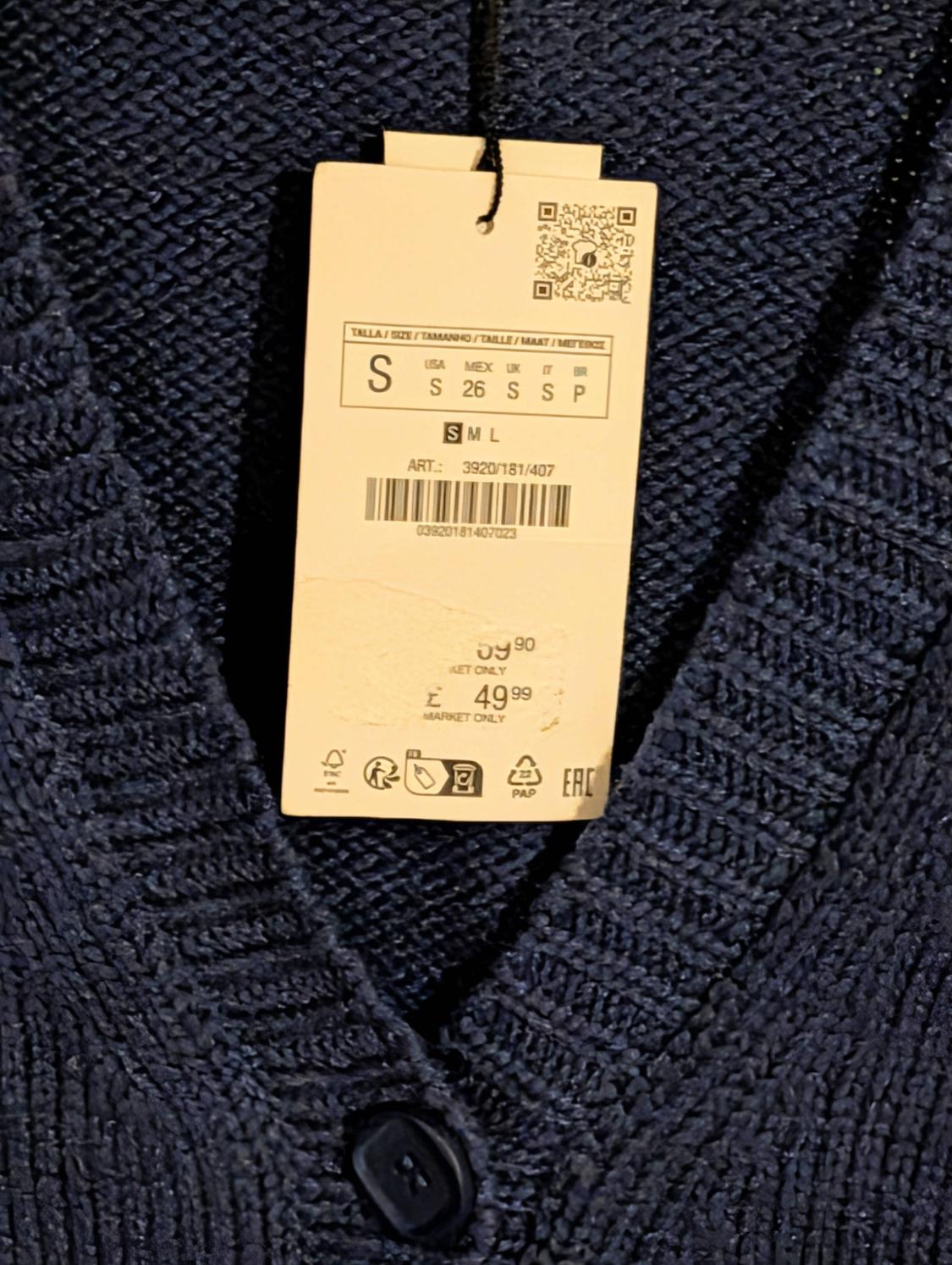 PLEATED SLEEVE KNIT CARDIGAN - Image 3