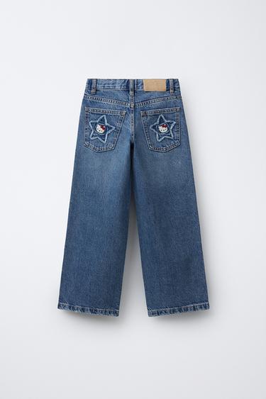 HELLO KITTY © SANRIO STRAIGHT JEANS - Blue by Zara