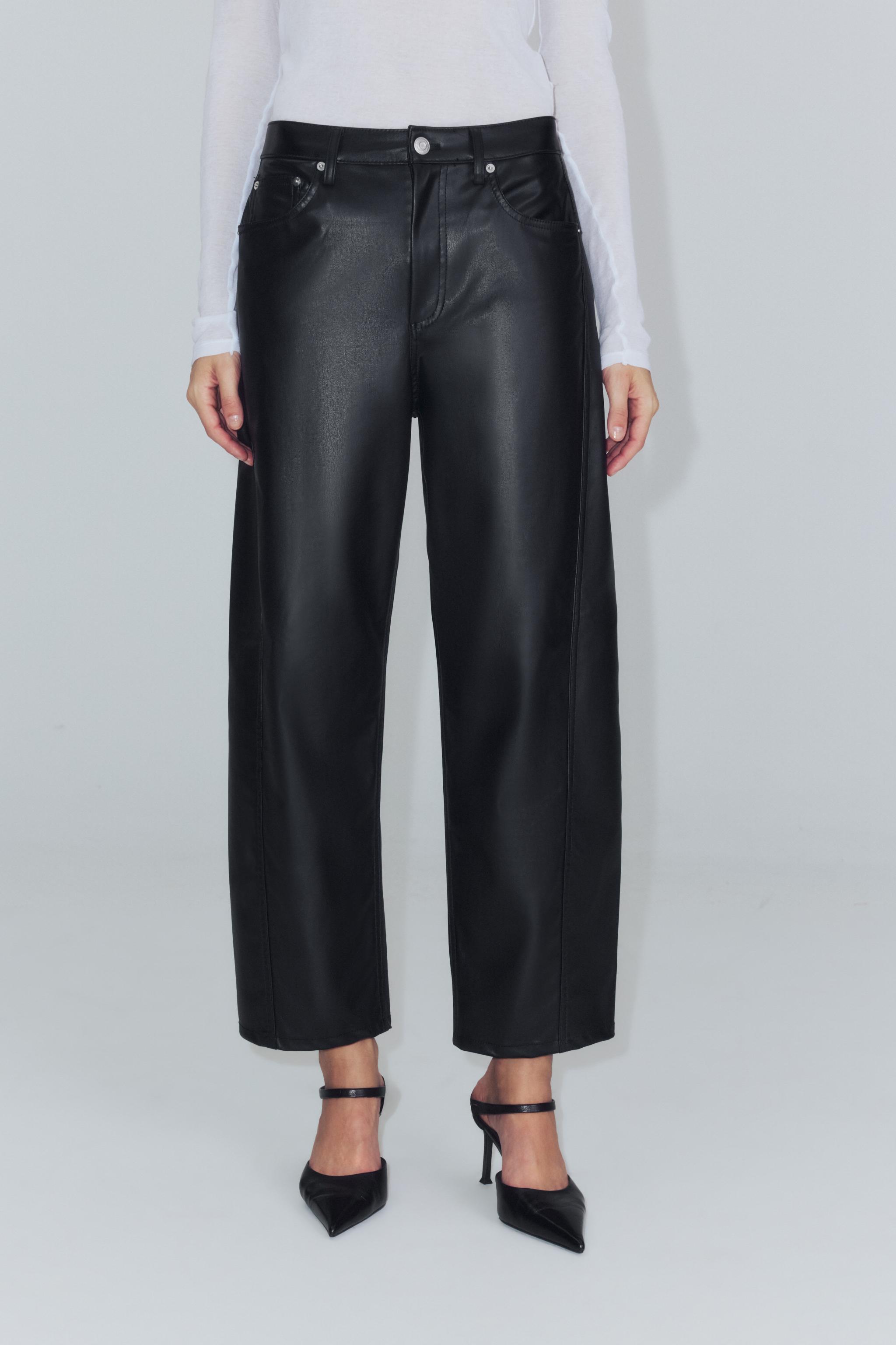 PANTALON ANKLE MATIÈRE SYNTHÉTIQUE ZW COLLECTION