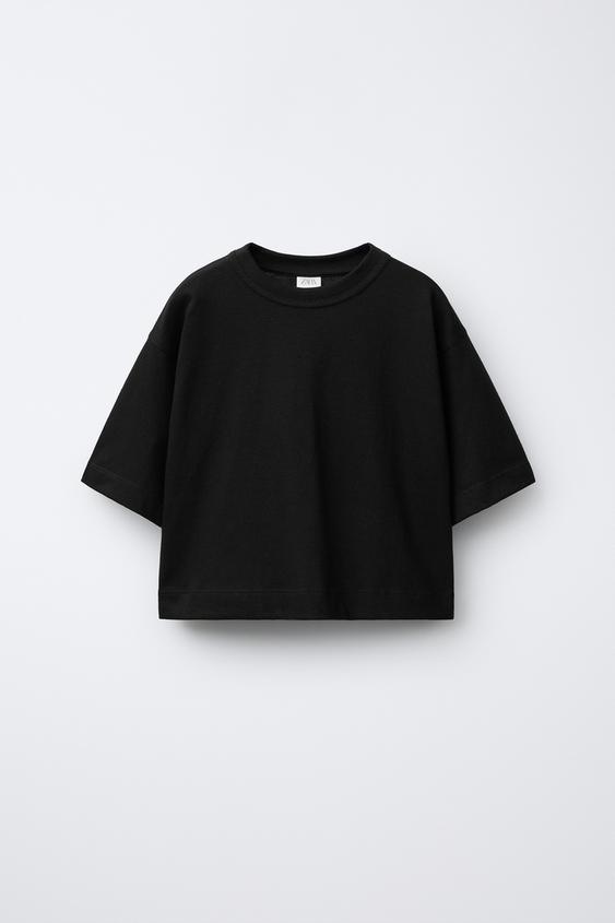 CAMISETA HEAVY WEIGHT - Negro de Zara - Imagen 0