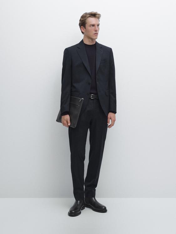 Houndstooth suit blazer