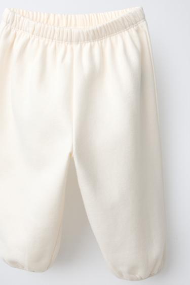 EMBROIDERED SLOGAN SWEATSHIRT AND TROUSERS SET - Light beige by Zara - Image 6