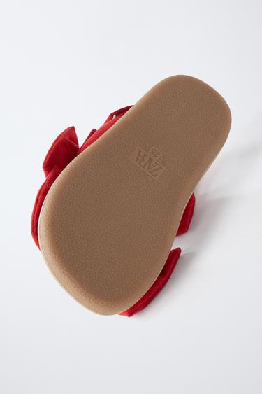 SANDALS WITH BOWS - Red by Zara - Image 6