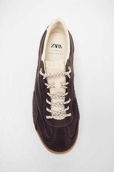 TÊNIS COM CONTRASTE - Marrom da Zara