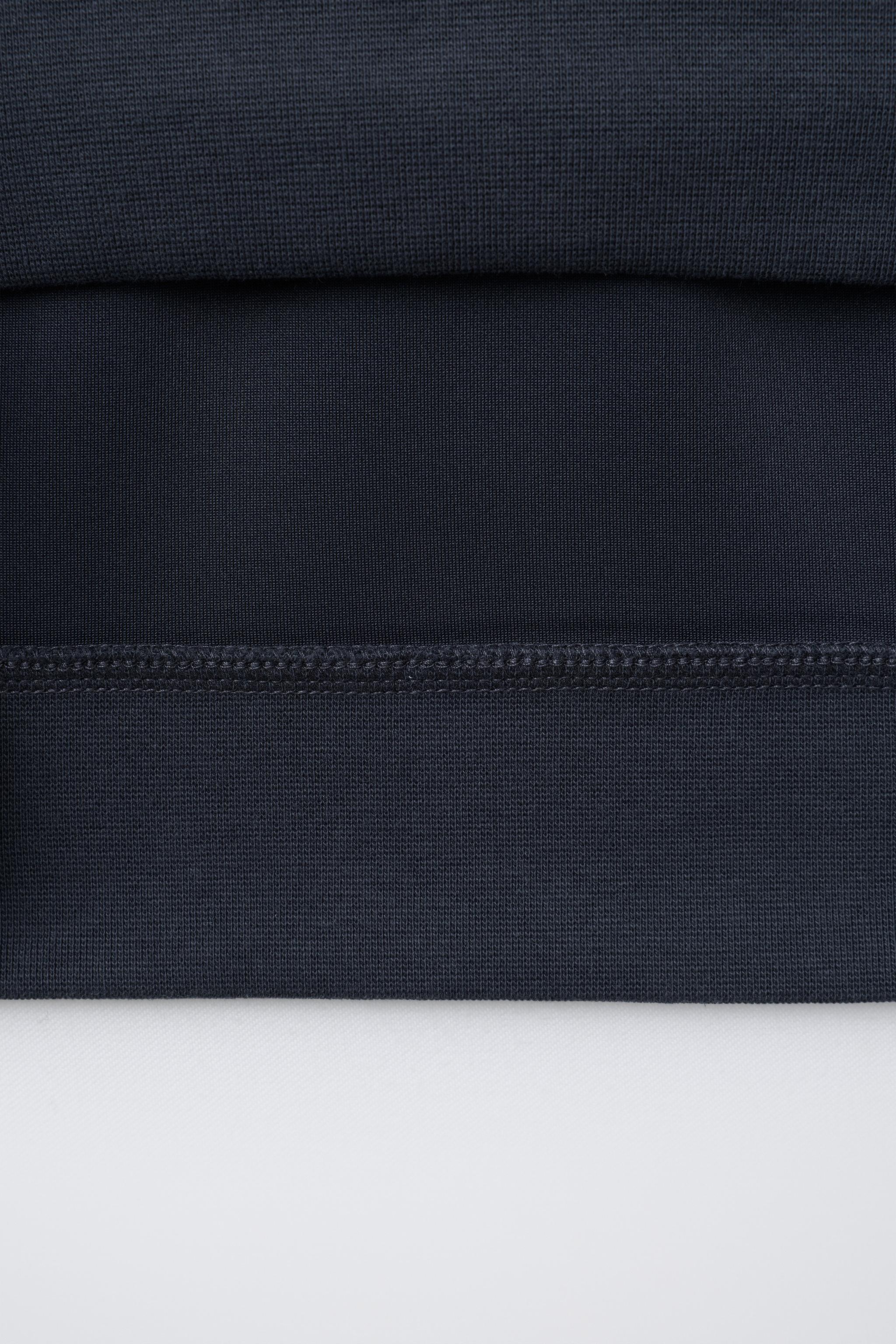 CONTRASTING TRIM TEXT SWEATSHIRT