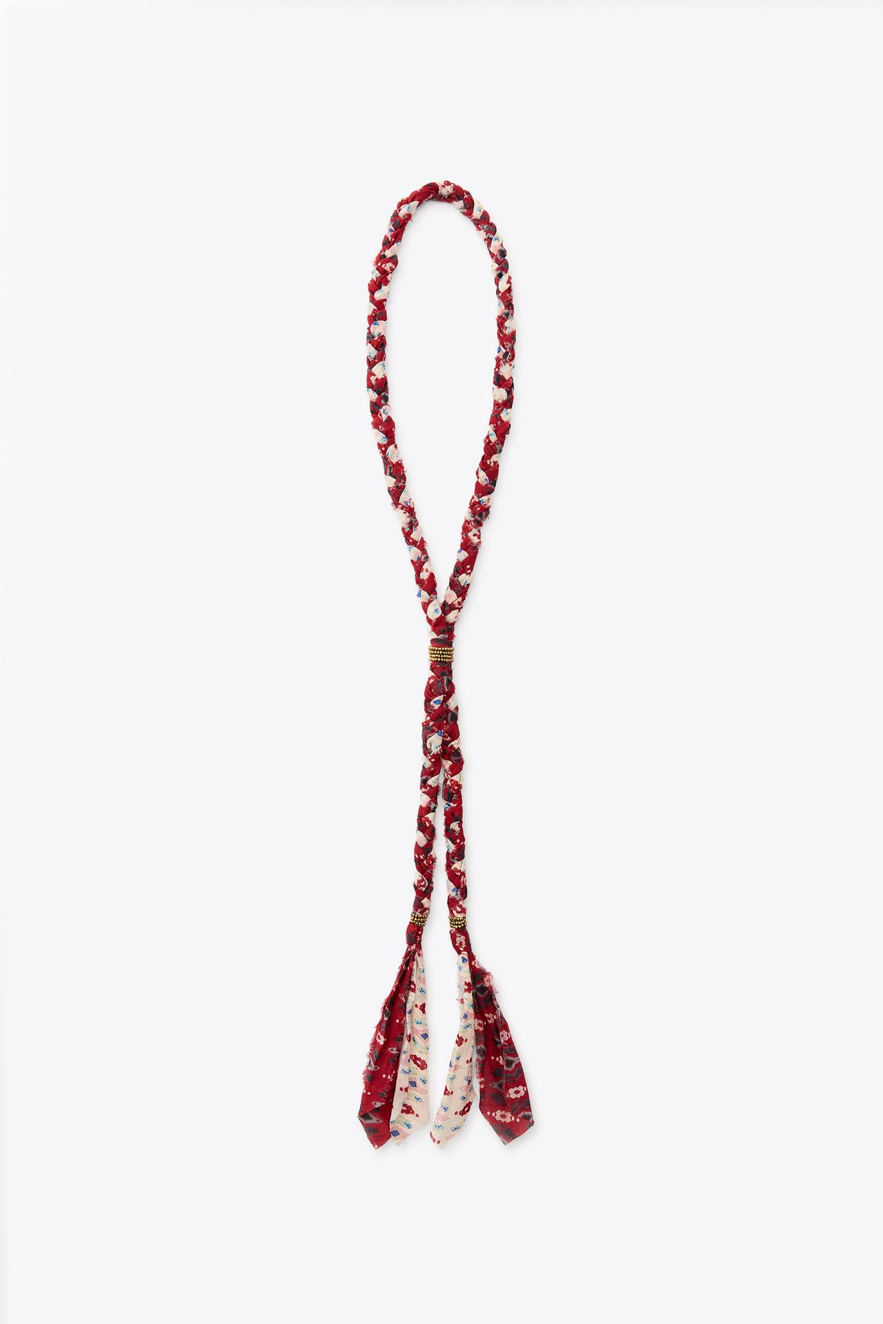 BEADED BRAIDED WOVEN NECKLACE
