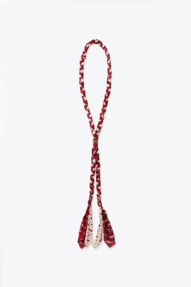 BEADED BRAIDED WOVEN NECKLACE