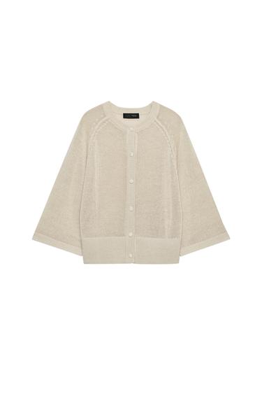 РУСТИКАЛНА ПЛЕТЕНА ЖИЛЕТКА - Пясък от Zara