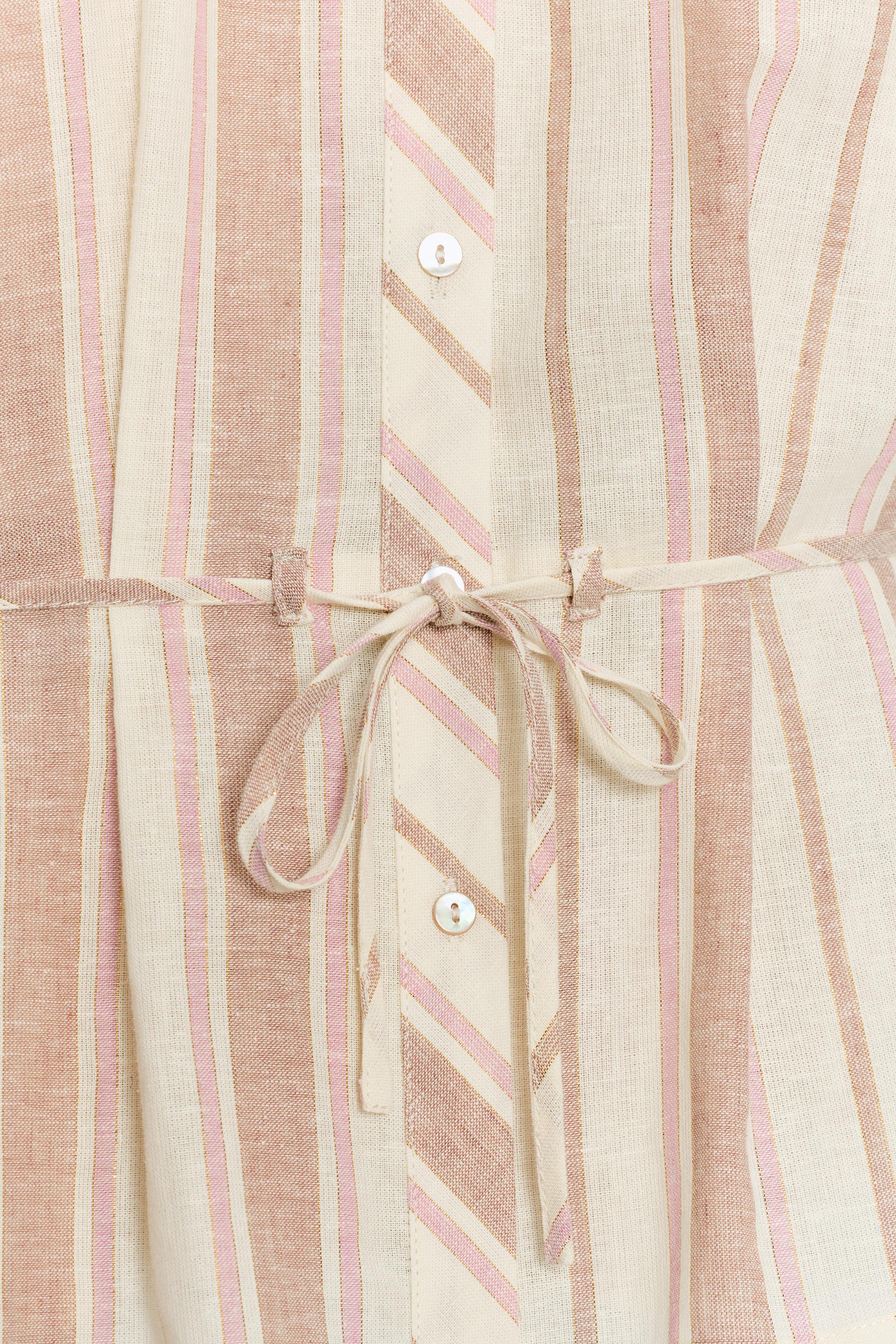 METALLIC THREAD STRIPED SHIRT