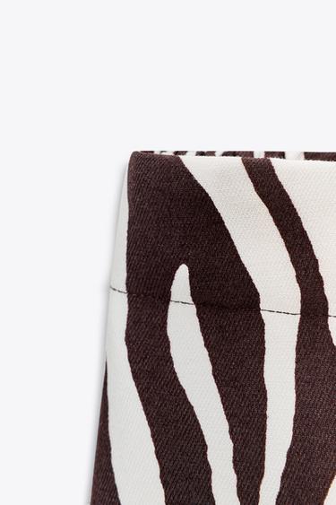 ANIMAL PRINT TROUSERS - Brown / Ecru by Zara - Image 4