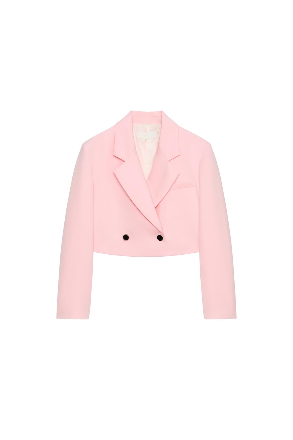 CROPPED BLAZER WITH SHOULDER PADS - image 3