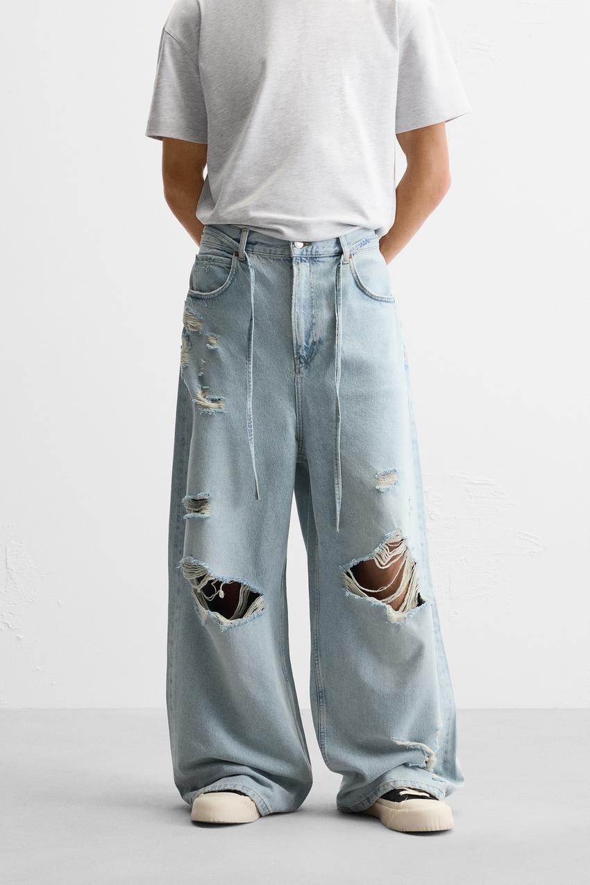 zara バギーデニムbaggy fit デニムパンツ40