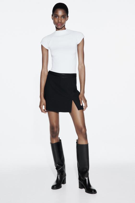 POLYAMIDE RAGLAN T-SHIRT - White | ZARA New Zealand