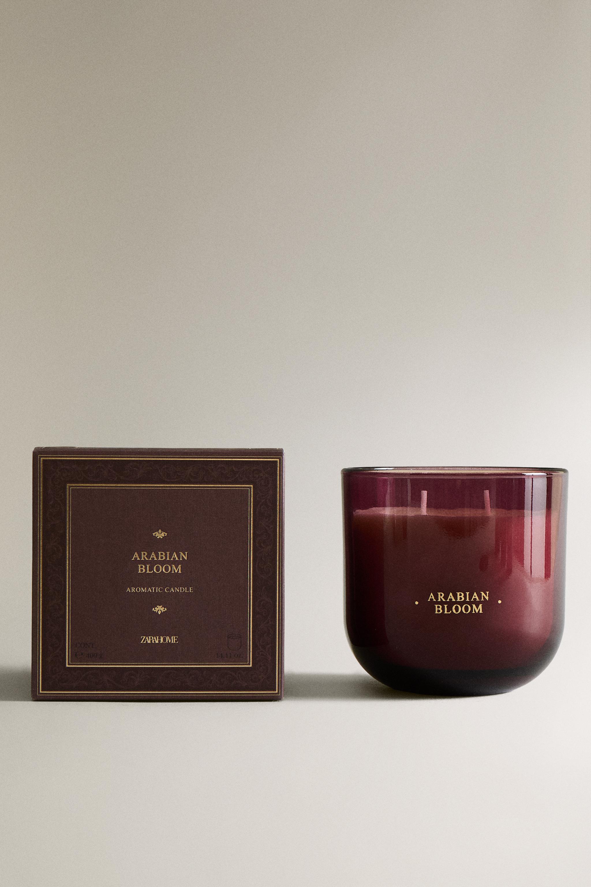 (400 G) ARABIAN BLOOM SCENTED CANDLE — Gold