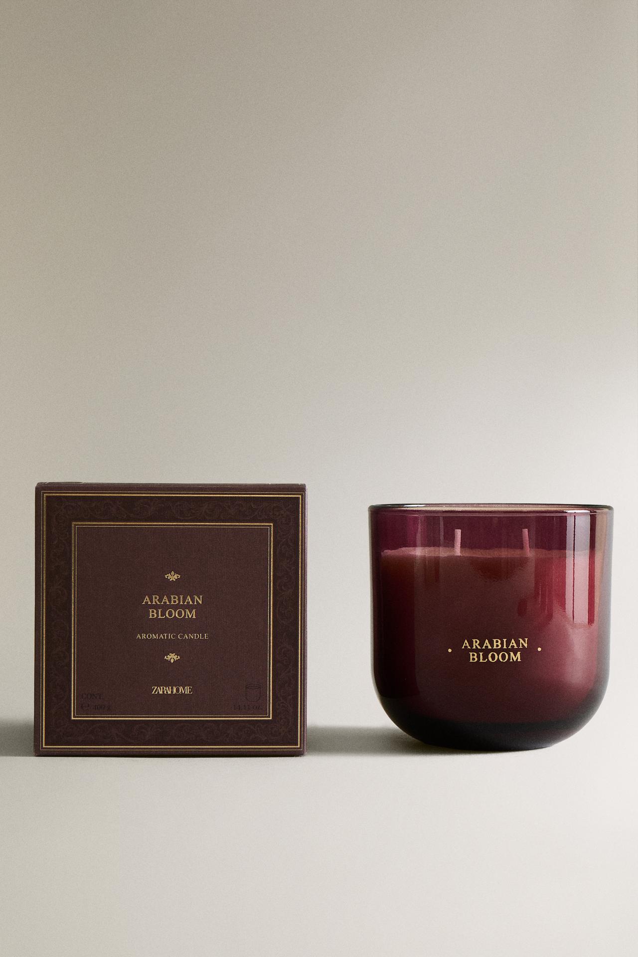 (400 G) ARABIAN BLOOM SCENTED CANDLE — Gold