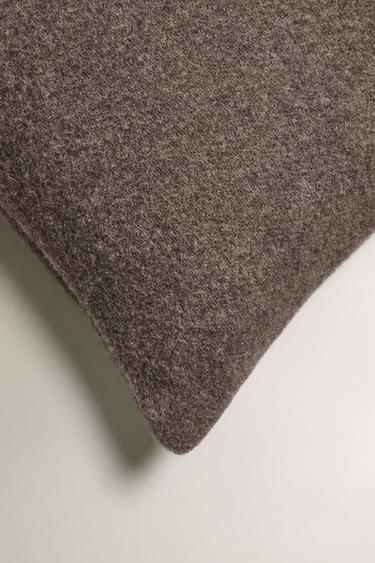 WOOL CUSHION COVER - Brown by Zara - Image 1